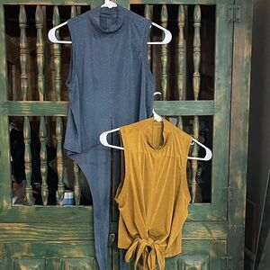 NEW 2 (two) Lululemon Time to Restore Sleeveless Mock Neck Tops - S